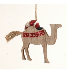 Χριστουγεννιάτικη Πολυρεζίνη Καμήλα με Άγιο Βασίλη (11cm)