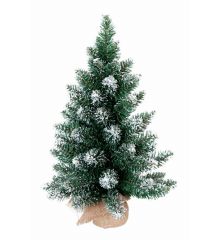 Χριστουγεννιάτικο Επιτραπέζιο Χιονισμένο Δέντρο με Σακί (75cm)