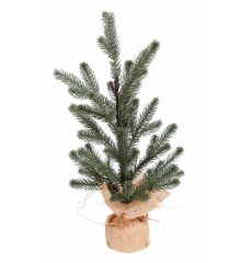 Χριστουγεννιάτικο Επιτραπέζιο Δέντρο με Σακί Λινάτσα SMALL PE (46cm)