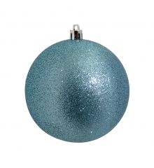 Χριστουγεννιάτικη Μπάλα Μπλε με Γκλίτερ (10cm)
