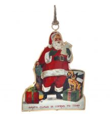 Χριστουγεννιάτικoς Μεταλλικός Άγιος Βασίλης με Δώρα (11cm)
