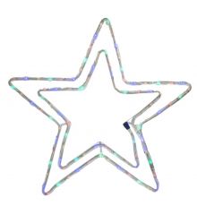 Χριστουγεννιάτικο Αστέρι με 3m Φωτοσωλήνα με Πολύχρωμα LED (56cm)