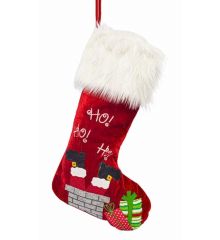 Χριστουγεννιάτικη Διακοσμητική Κάλτσα Κόκκινη (54cm)