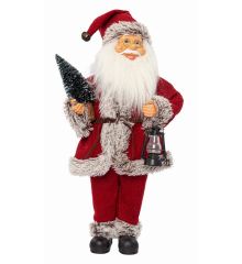 Χριστουγεννιάτικος Διακοσμητικός Πλαστικός Άγιος Βασίλης Κόκκινος Κουρδιστός (45cm)