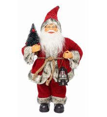 Χριστουγεννιάτικος Διακοσμητικός Πλαστικός Άγιος Βασίλης με Δεντράκι (30cm)