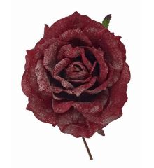Χριστουγεννιάτικο Διακοσμητικό Λουλούδι Τριαντάφυλλο Κόκκινο