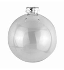 Χριστουγεννιάτικη Μπάλα Γυάλινη Διάφανη (8cm)