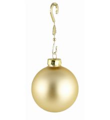 Χριστουγεννιάτικη Μπάλα Γυάλινη Χρυσή Ματ (10cm)