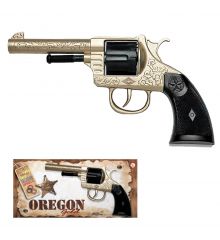 Αποκριάτικο Αξεσουάρ Μεταλλικό Όπλο Edison Oregon (22cm)