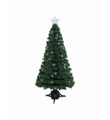 Χριστουγεννιάτικο Φωτιζόμενο Δέντρο Πράσινο με Οπτικές Ίνες και Αστέρια (150cm)