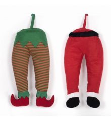 Χριστουγεννιάτικα Υφασμάτινα Κρεμαστά Πόδια (30cm) - 2 Σχέδια