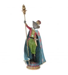 Χριστουγεννιάτικος Διακοσμητικός Ποντικός Βασιλιάς με Σκήπτρο (34cm)