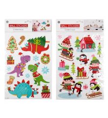 Χριστουγεννιάτικα Διακοσμητικά Αυτοκόλλητα Τοίχου - 2 Σχέδια (35cm)