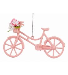 Χριστουγεννιάτικο Ακρυλικό Ποδήλατο Ροζ (13cm)