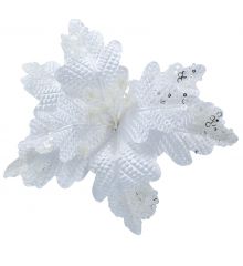 Χριστουγεννιάτικο Λουλούδι Λευκό Αλεξανδρινό (24cm)