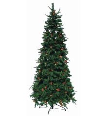 Χριστουγεννιάτικο Δέντρο FORBES SLIM FIR με Γκι και Κουκουνάρια (2,1m)
