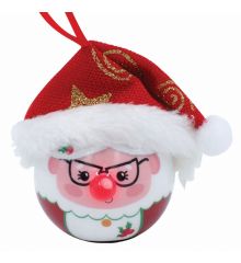 Χριστουγεννιάτικη Μπάλα Άγιος Βασίλης με LED (6.5cm)