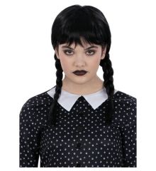 Αποκριάτικο Αξεσουάρ Kids Gothic School Girl Plait Wig One Size
