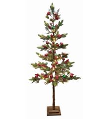 Χριστουγεννιάτικο Φωτιζόμενο Δέντρο με Berries και Στολίδια (2,10m)