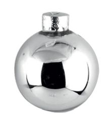 Χριστουγεννιάτικη Μπάλα Γυάλινη Ασημί Γυαλιστερή (8cm)