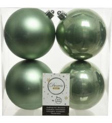 Χριστουγεννιάτικες Μπάλες Πράσινες - Σετ 4 τεμ. (10cm)