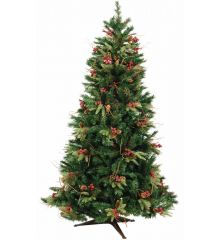 Χριστουγεννιάτικο Δέντρο με Βατόμουρα και Κουκουνάρια (2.40m)