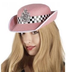 Αποκριάτικο Αξεσουάρ Καπέλο Ροζ Αγγλίδας Αστυνομικού