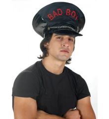 Αποκριάτικο Αξεσουάρ Καπέλο Vinyl Μάυρο Bad Boy
