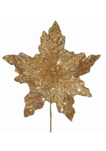Χριστουγεννιάτικο Λουλούδι Χρυσό (60cm)