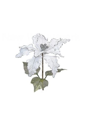 Χριστουγεννιάτικο Λουλούδι Αλεξανδρινό Λευκό (60cm)