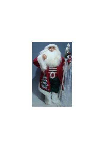Χριστουγεννιάτικος Λούτρινος Άγιος Βασίλης Κόκκινος (60cm)
