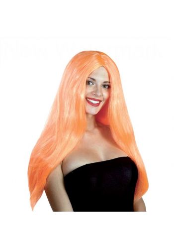 Αποκριάτικο Αξεσουάρ Περούκα Sylvie Πορτοκαλί