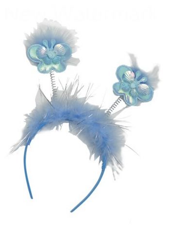 Αποκριάτικο Αξεσουάρ Στέκα Μαλλιών Γαλάζιο με Πεταλούδες