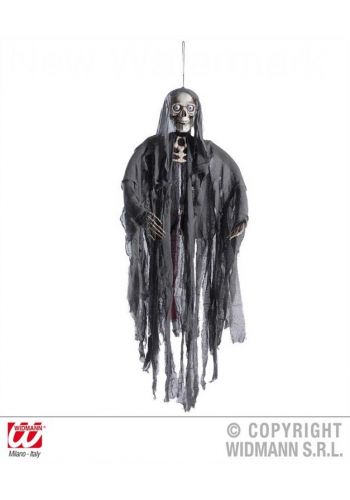 Αποκριάτικο Κρεμαστό Διακοσμητικό Τρόμου Grim Reaper, με Ήχο και Κίνηση