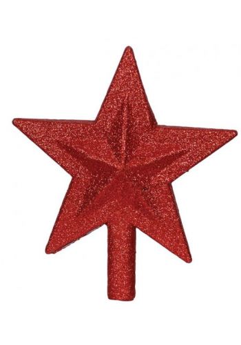 Χριστουγεννιάτικη Κορυφή Δέντρου, Κόκκινο Αστέρι (25cm)