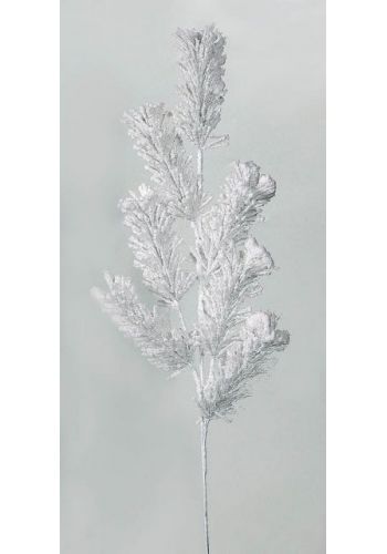 Χριστουγεννιάτικο Διακοσμητικό, Χιονισμένο Λευκό Κλαδί (85cm)