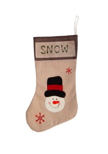 Χριστουγεννιάτικη Διακοσμητική Κάλτσα Χιονάνθρωπος