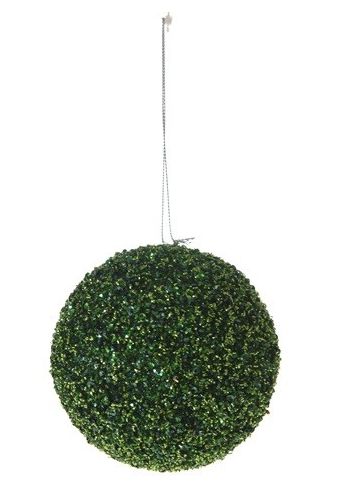 Χριστουγεννιάτικη Μπάλα Πράσινη με Στρας (10cm)