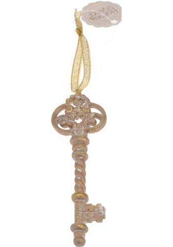 Χριστουγεννιάτικο Κεραμικό Κλειδί Χρυσό (8cm)