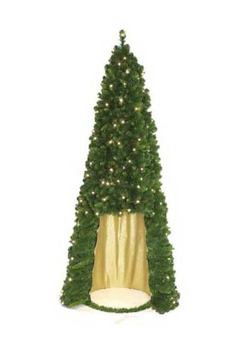Χριστουγεννιάτικο Δέντρο CATHEDRAL με Λαμπάκια και Θέση για Φάτνη (2,4m)