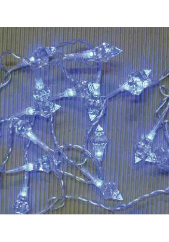30 Μπλε Φωτάκια LED, με Ακρυλικούς Σταλακτίτες (3m)