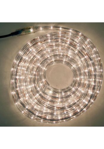 Λευκός Θερμός Φωτοσωλήνας LED, με Διάφανο Καλώδιο (9m)