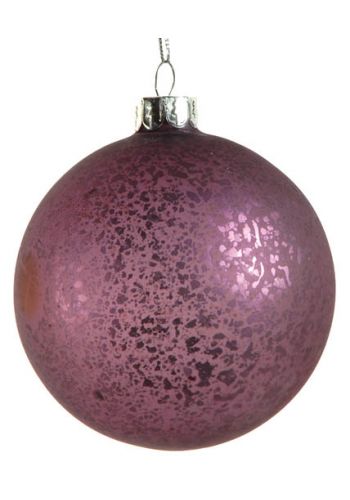 Χριστουγεννιάτικη Μωβ Antique Γυάλινη μπάλα (8cm)
