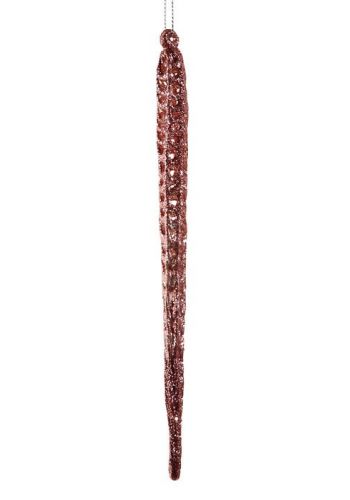 Χριστουγεννιάτικος Μπρονζέ Γυάλινος Σταλακτίτης, 20cm