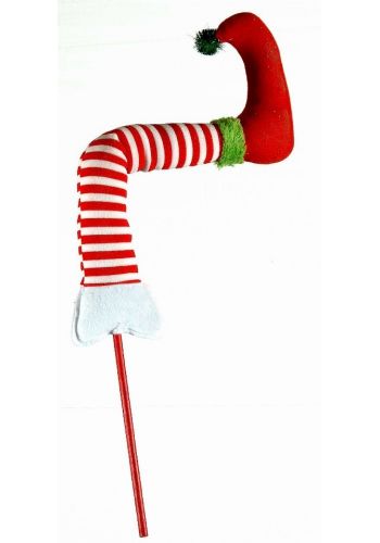 Χριστουγεννιάτικο Λούτρινο Πικάκι Πολύχρωμο Πόδι Καλικάτζαρου, 80cm