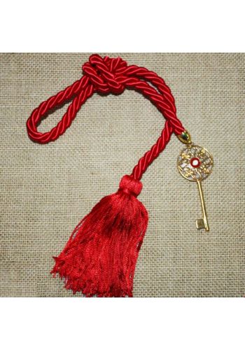 Χριστουγεννιάτικο Γούρι με Χρυσό Κλειδί και Κρόσια, 38cm