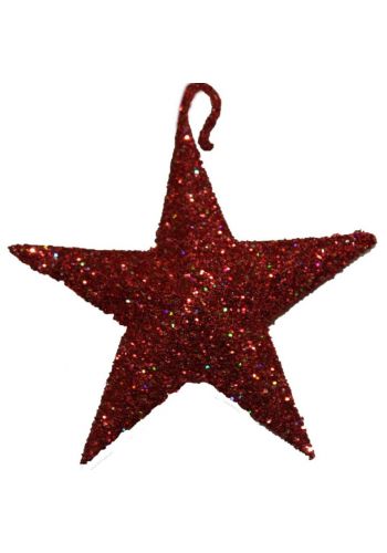 Χριστουγεννιάτικο Κόκκινο Αστέρι Στολίδι Σετ 30 τεμαχίων, 9cm