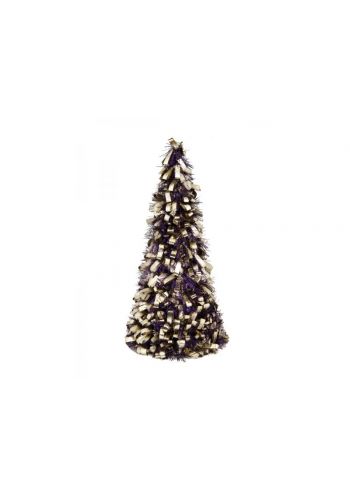 Χριστουγεννιάτικο Πλαστικό Μωβ  Διακοσμητικό Δεντράκι TINSEL, 31cm