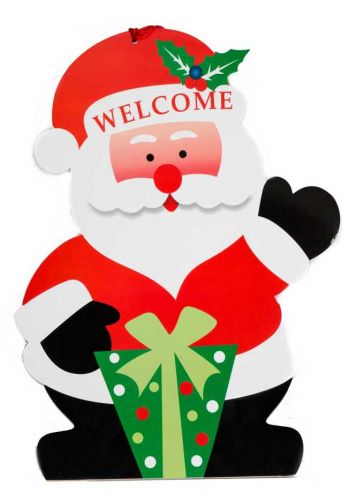 Χριστουγεννιάτικος Κρεμαστός Διακοσμητικός Πλαστικός Παιδικός Άγιος Βασίλης Πολύχρωμο (38cm) - 1 Τεμάχιο