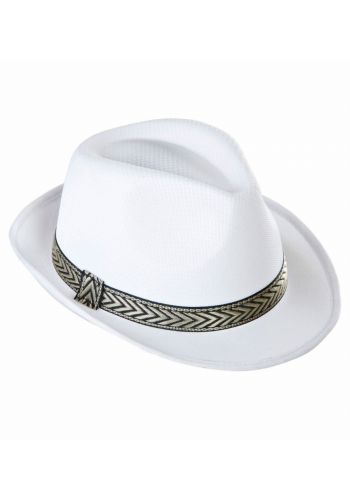 Αποκριάτικο Αξεσουάρ Καπέλο Ganster, Λευκό